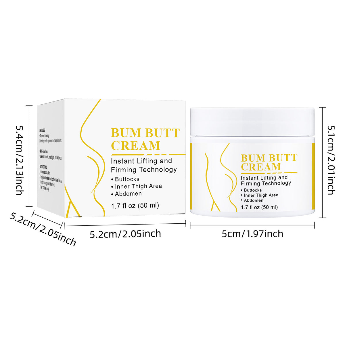 Plump Lifting Hip Body Cream - 50ml