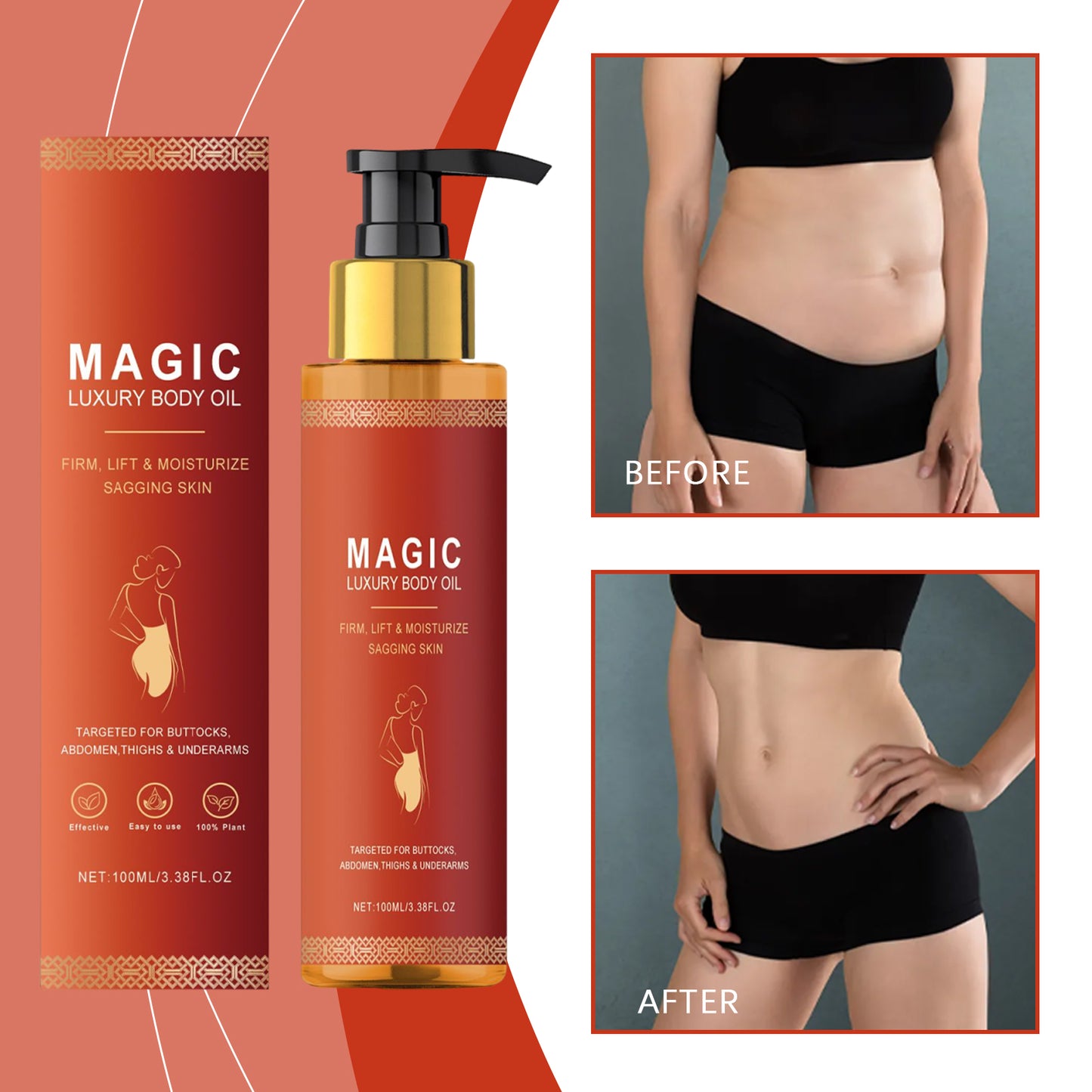 Body Firming & Moisturizing Body Oil 100ml Natural Skin Care
