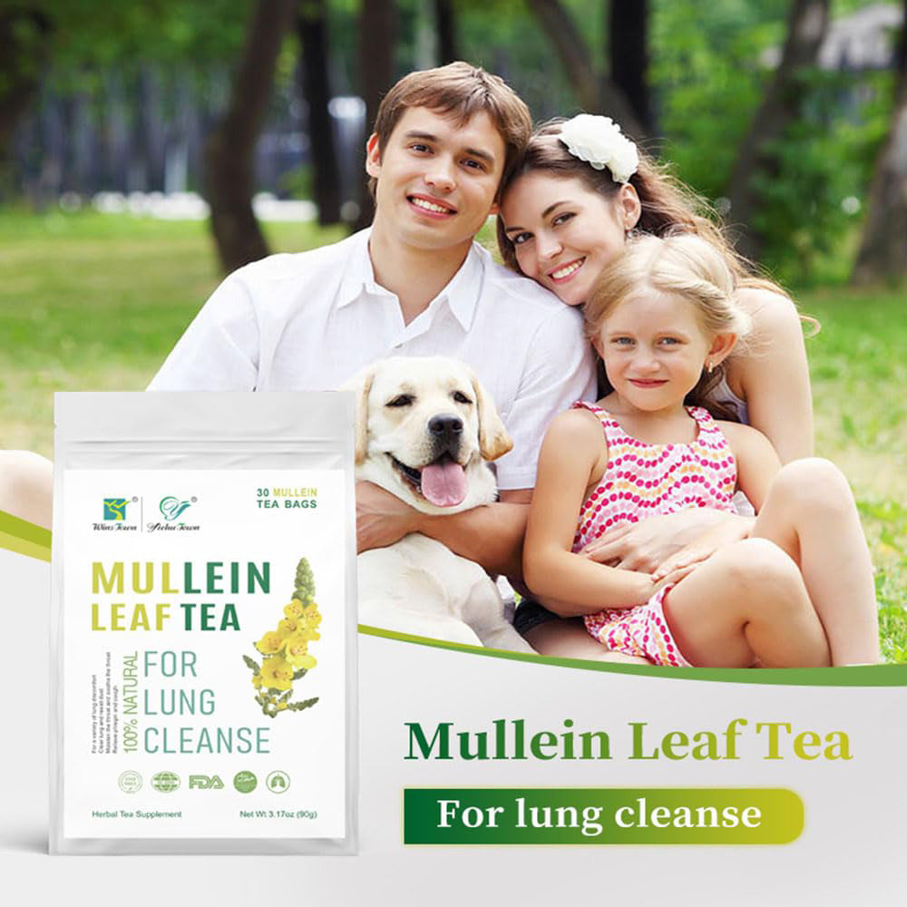 Natural Mullein Leaf Herbal Tea Blend - 30 Individual Tea Bags