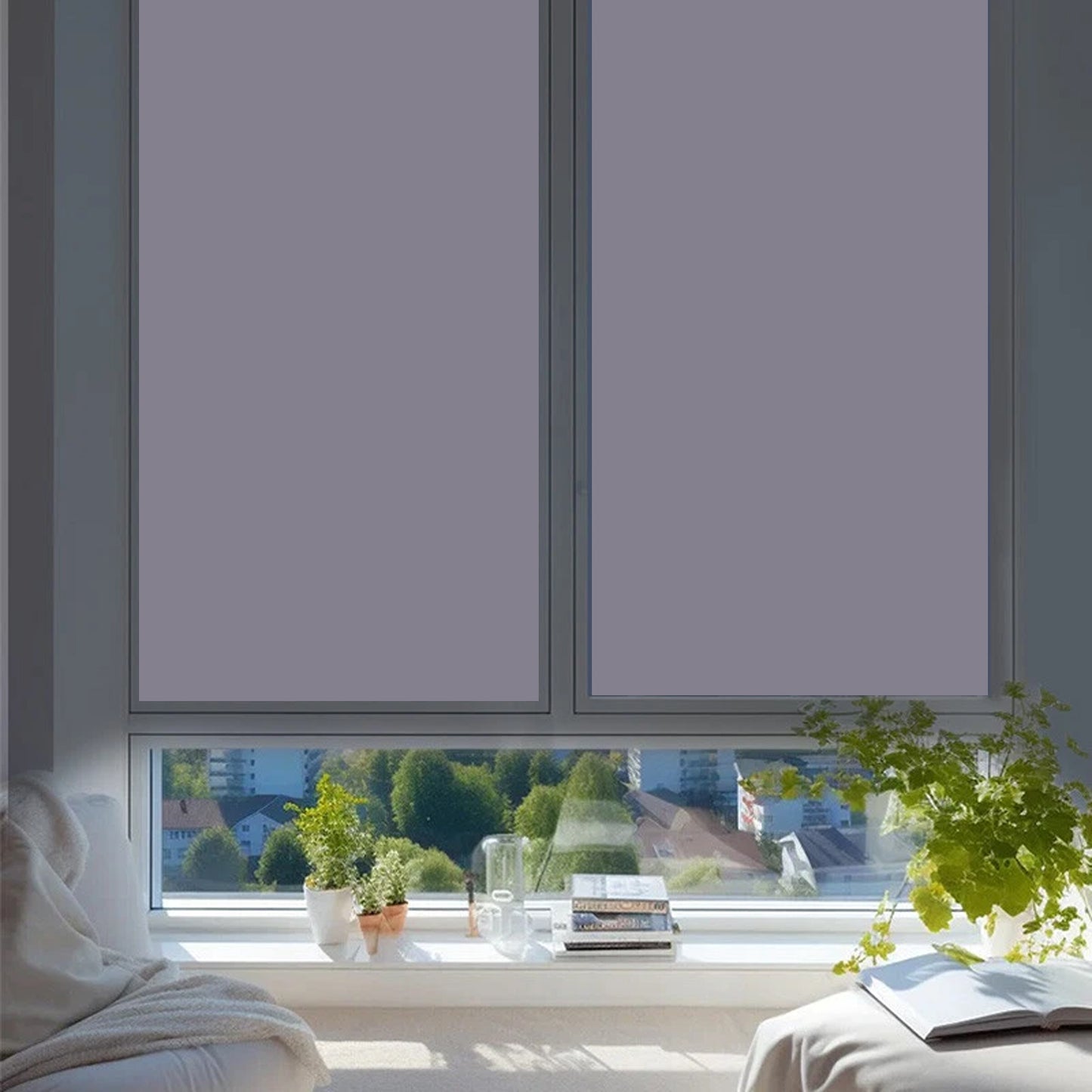 Blackout Curtains - Grey Window Covering for Home Office