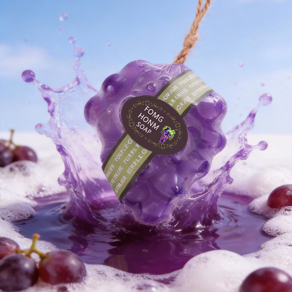 Purple Grape Fruit Soap 95g - Natural Body Care Bar for Skin Refreshment