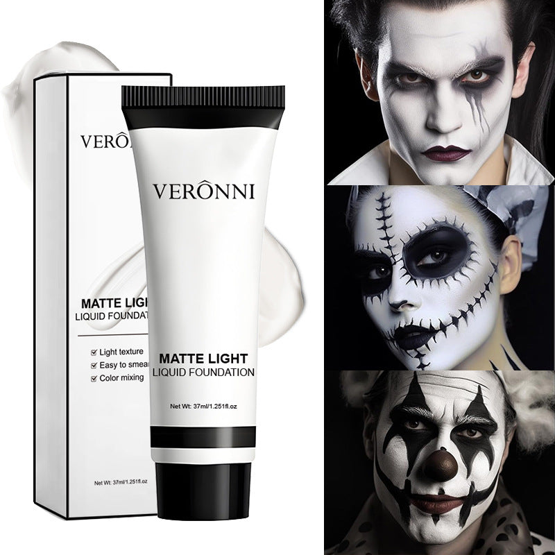 White Liquid Foundation 37ml Long-Lasting Concealer for Face Makeup