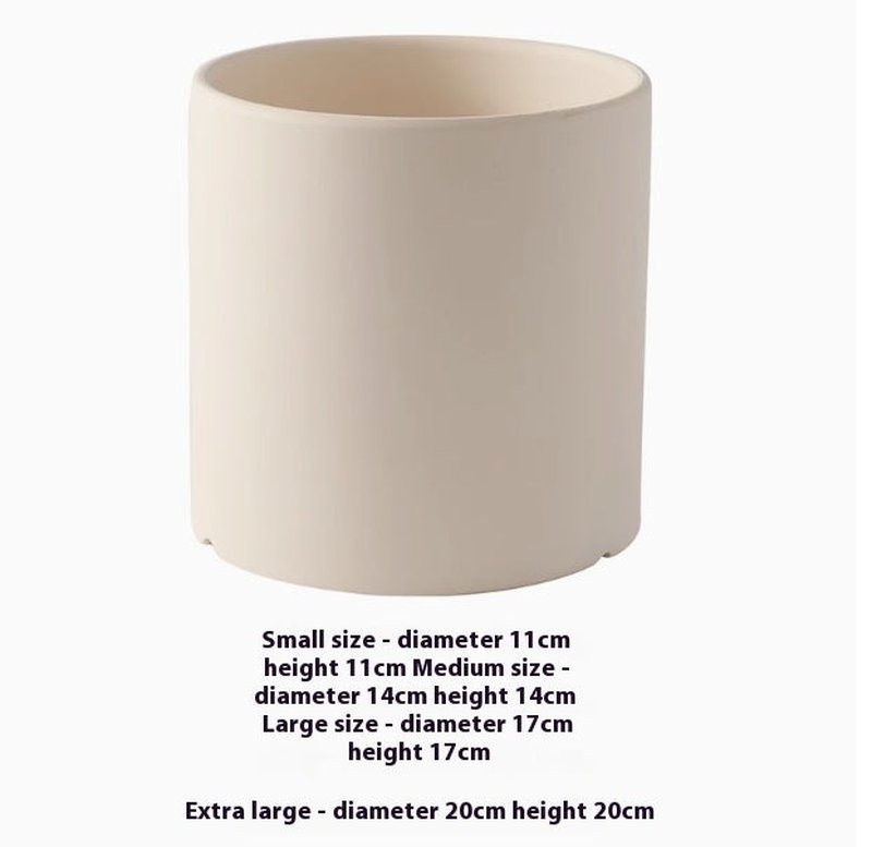 Plain Ceramic Flower Pot - Small to Large Stoneware Planter for Home & Garden