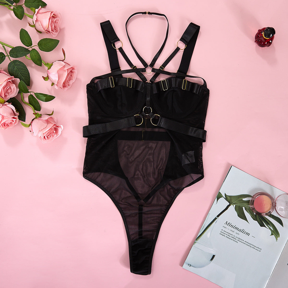 Women’s Breathable Mesh Lace-Up Jumpsuit with Multi-Color Options, Sexy & Stylish