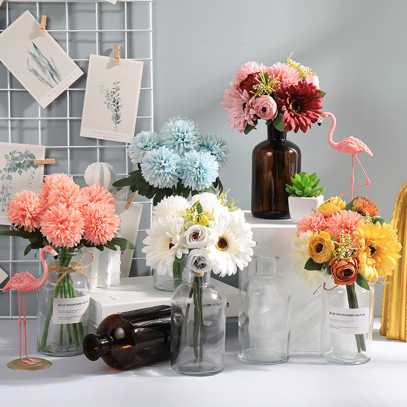 Artificial Flower Bouquet for Home & Garden - Handmade Silk Flowers in Multiple Colors