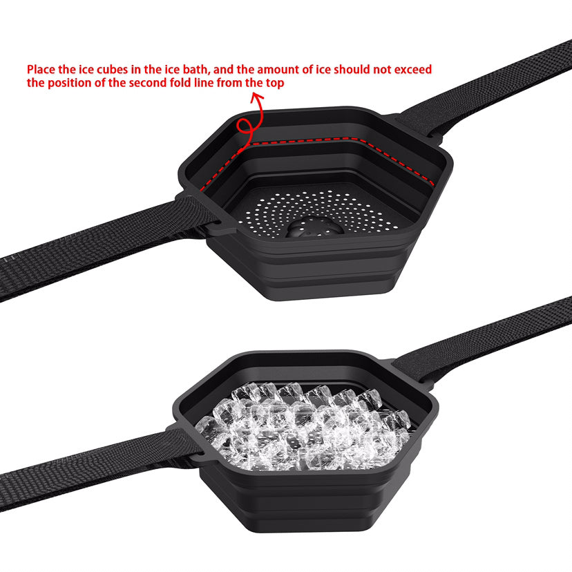 Portable Ice Bath Folding Silicone Device for Sports Recovery – Black, White, Blue