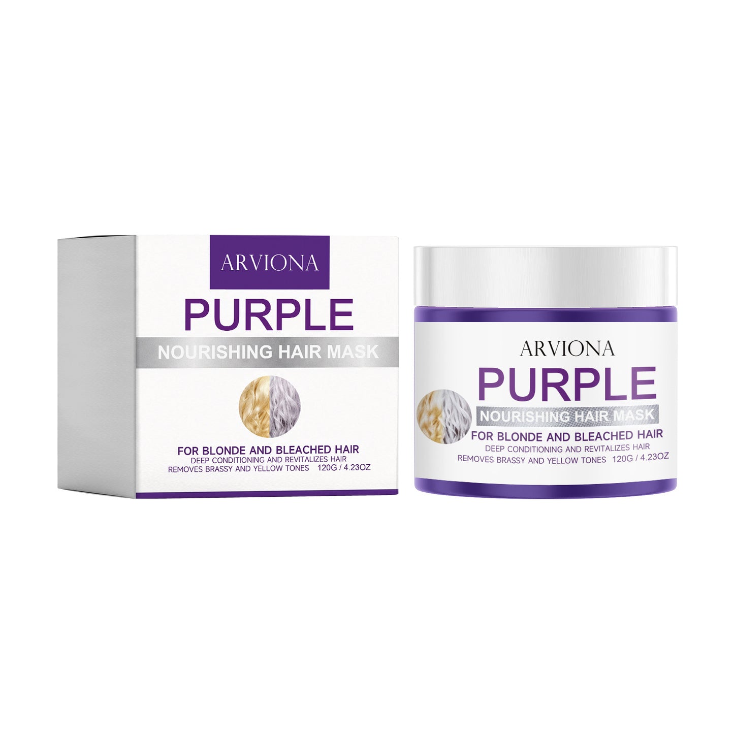 Purple Hair Mask - Bright, Moisturizing & Smoothing 120g