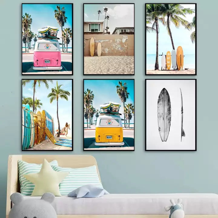 Seaside Landscape Canvas Wall Art - Modern Living Room & Bedroom Decoration