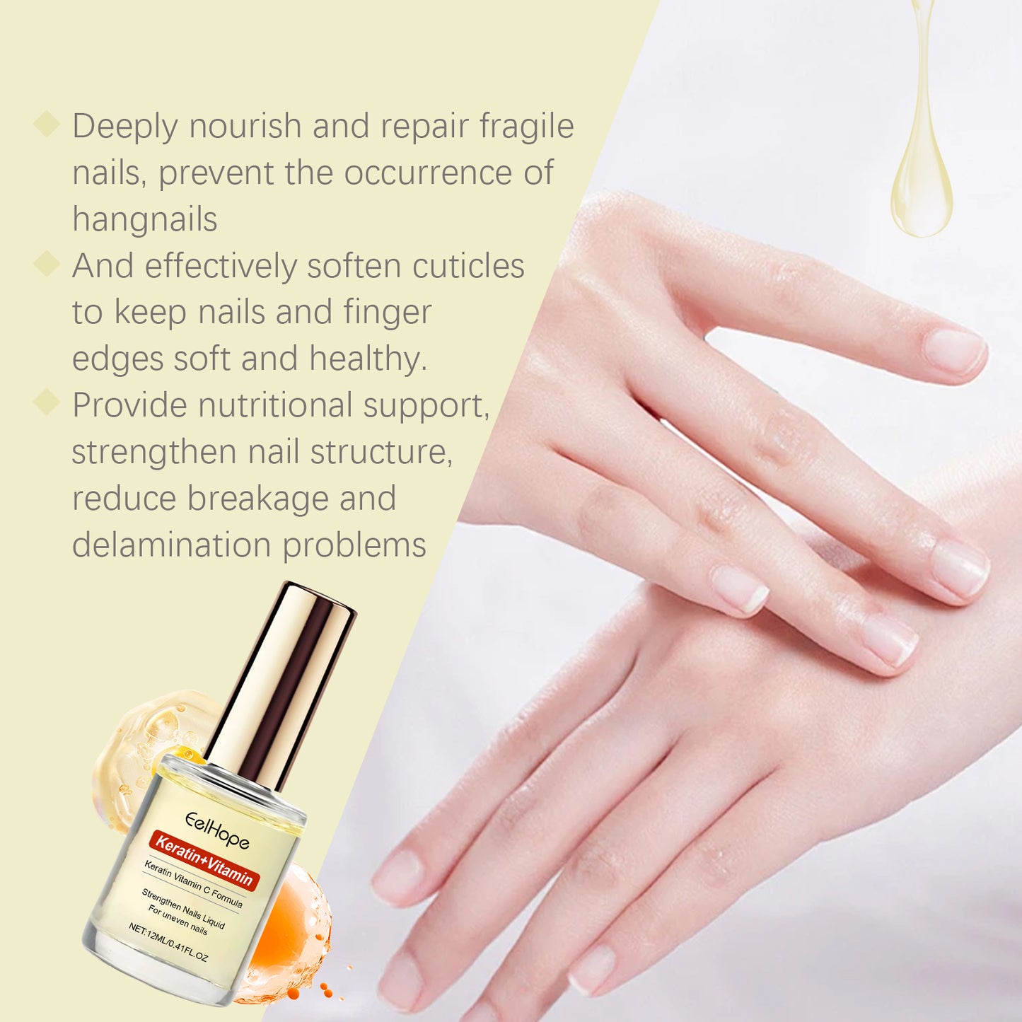 Nail Repair & Care Solution - Moisturizing Essence for Stronger Nails (12ml)
