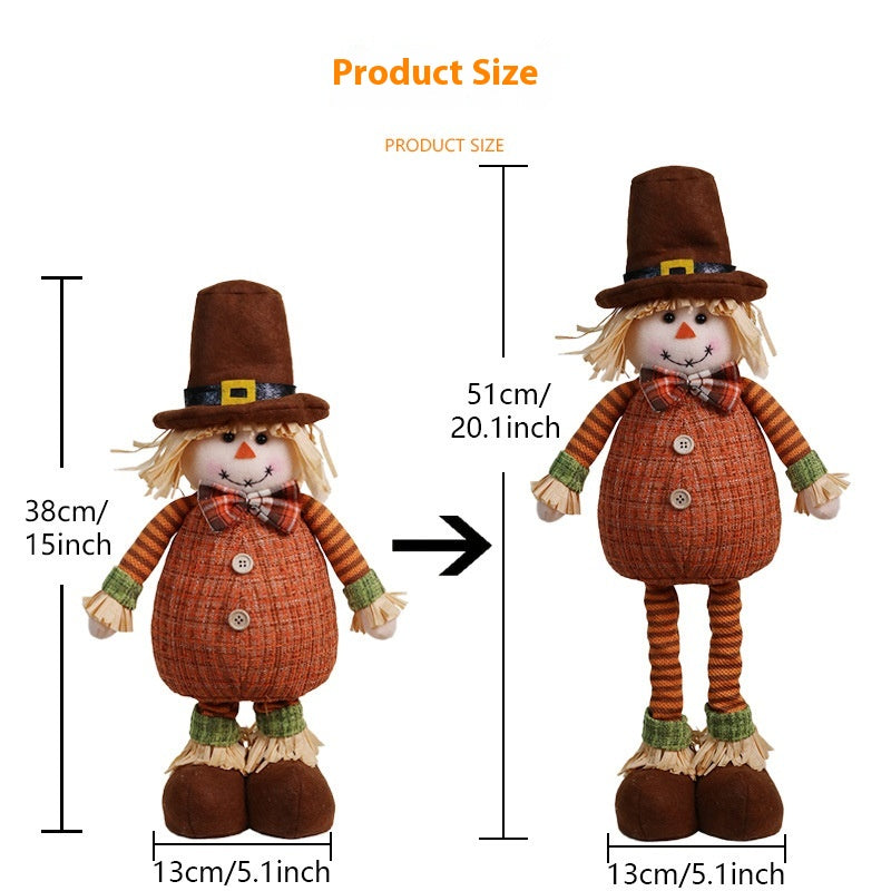 Thanksgiving Harvest Season Decorations Maple Leaf Sunflower Straw Hat Decor