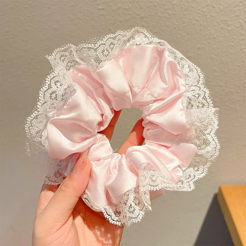 Summer Sweet Lace Scrunchie Hair Tie - Elegant Floral Hair Accessory