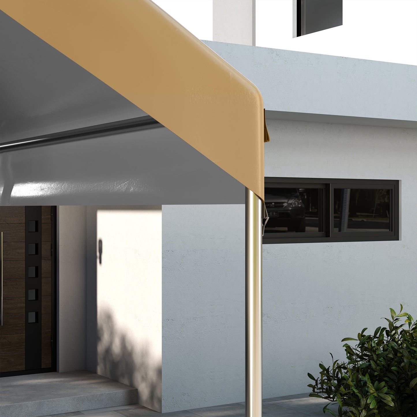 19.7' x 9.7' Carport Replacement Canopy Cover - Beige with Bungee Cords
