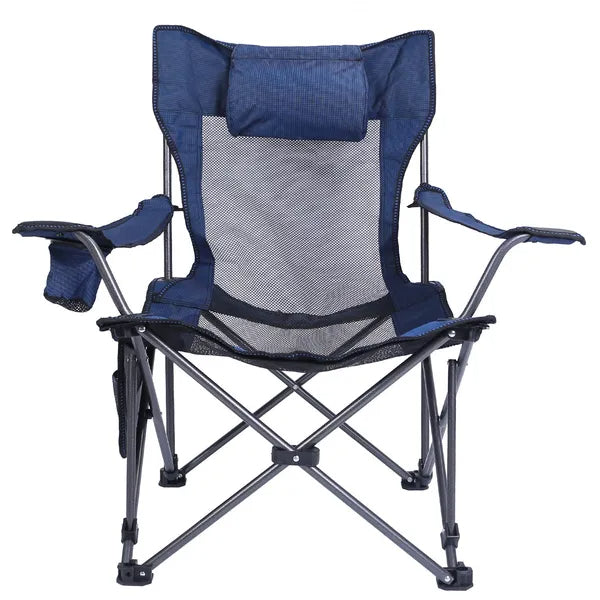 Foldable Camping Chair - Heavy Duty 330lbs Capacity with Cup Holder