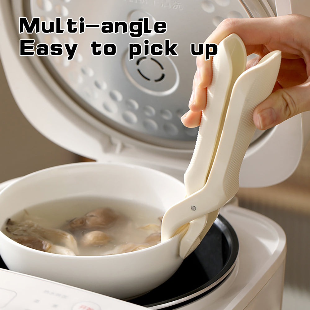 Heat-Resistant Silicone Non-Slip Bowl & Pot Gripper - White Kitchen Tool