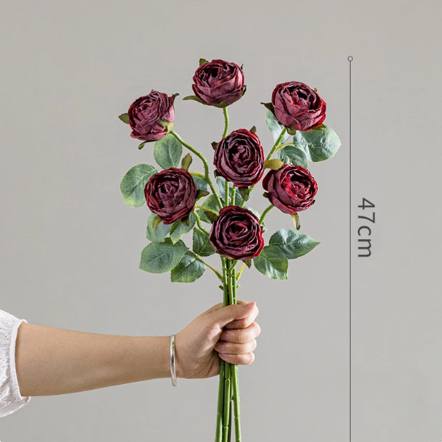Artificial Rose Flower Decor for Living Room - Fake Flower Bouquet for Home & Garden