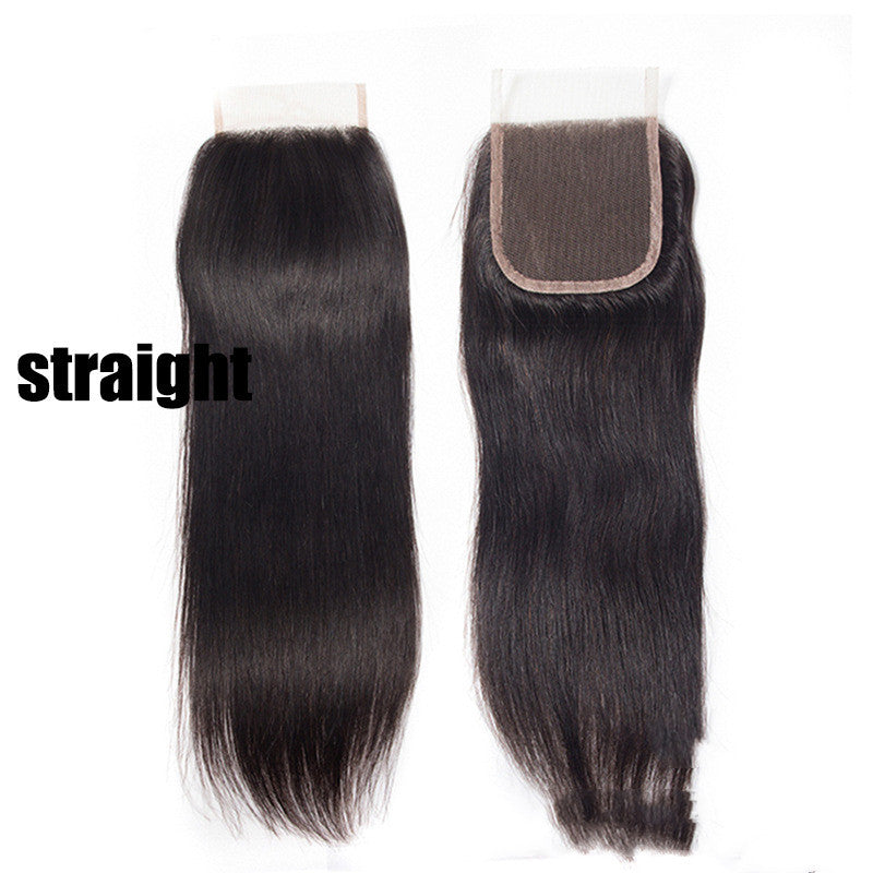 Human Hair Mesh Hair Block - Hand Woven Hair Piece for Styling & Hair Extensions