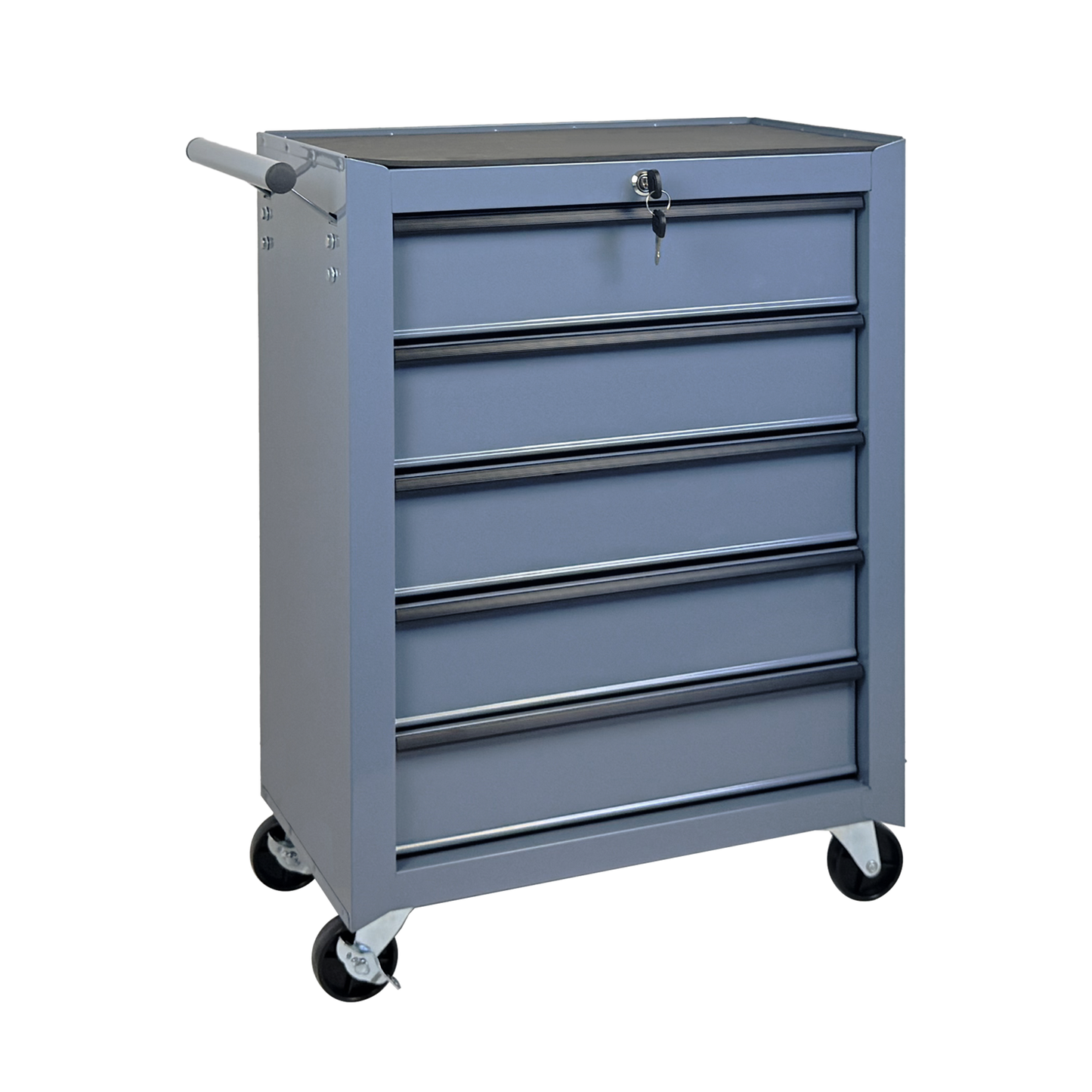 20-Inch Rolling Metal Tool Chest with 5 Drawers - Grey