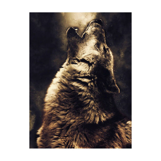 Forest Wolf Head Wall Art Poster - Scandinavian Style Canvas Decor