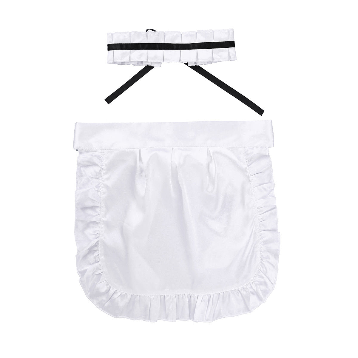 Unisex Halloween Costume Maid Outfit Black Size S-XL Cosplay Dress