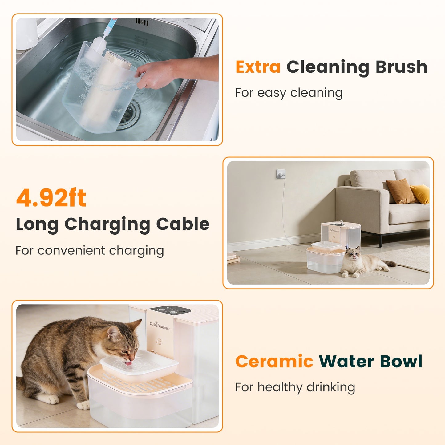 Automatic Pet Water Fountain 4.5L Self-Refilling Cat & Dog Drinking Dispenser