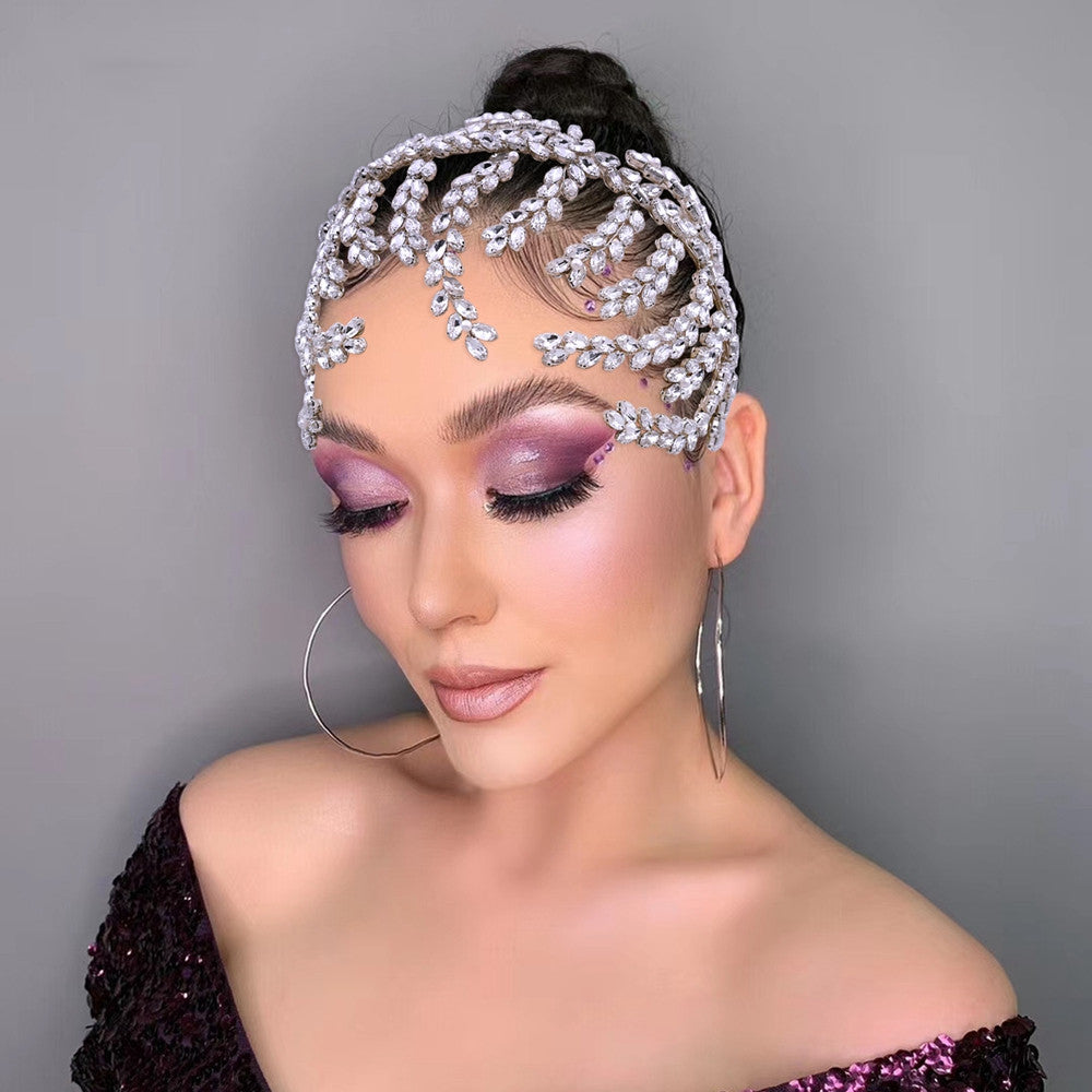 Rhinestone Flower Hair Band Headband - Women's