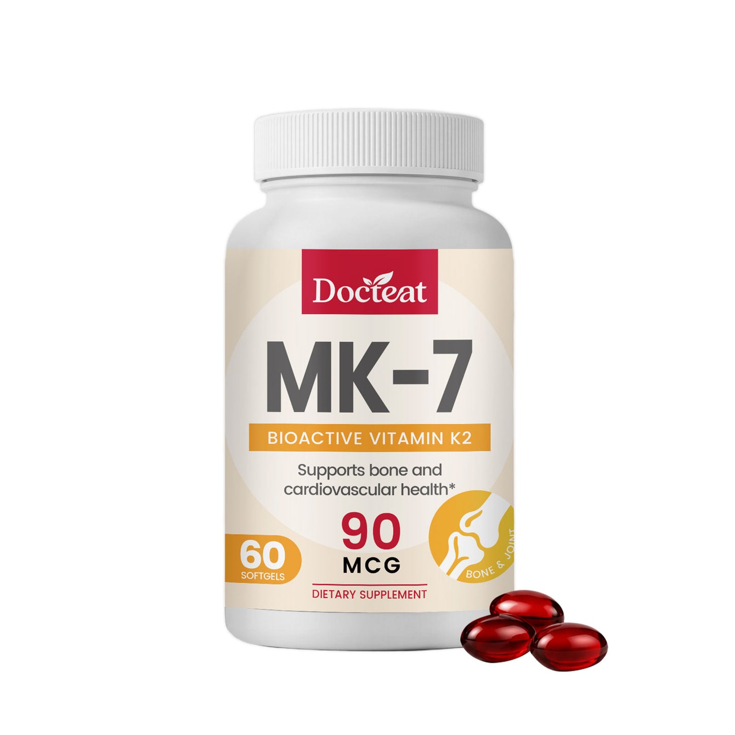 Vitamin K Dietary Supplement Softgel Capsules - 60 Count