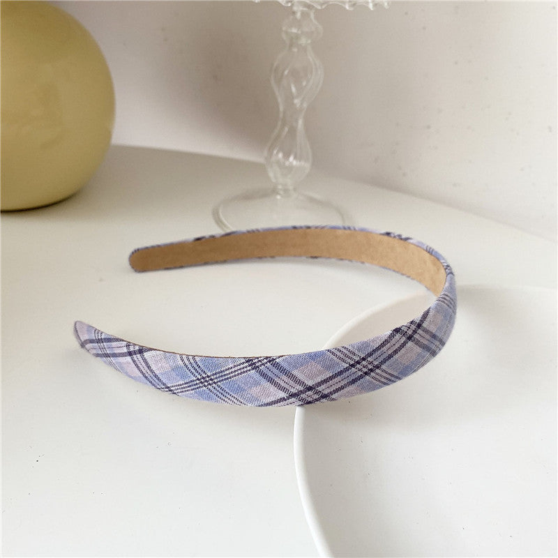 Plaid Flower Fabric Headband