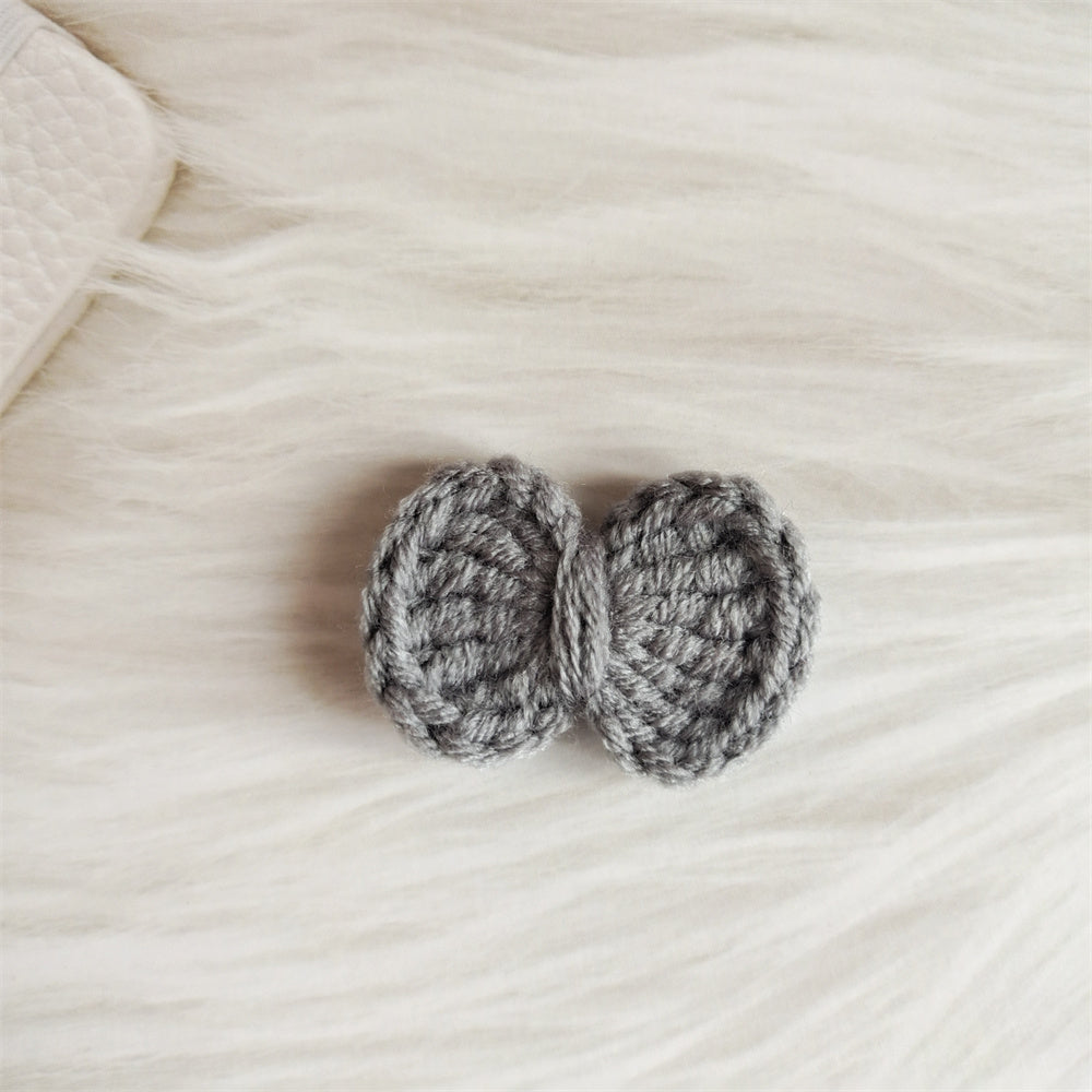 Wool Hair Bow Hairpin Handmade Hair Accessory for Women and Kids
