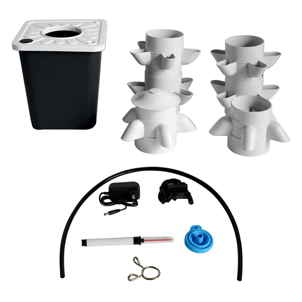 Black Hydroponic Planting System - Indoor & Outdoor Tower Garden for Vegetables & Herbs