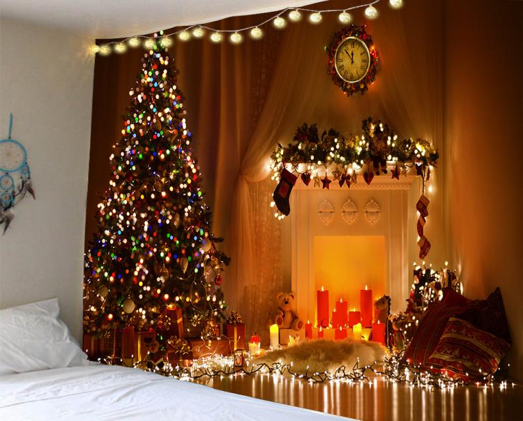 Christmas Tapestry Tablecloth with Cartoon Anime Pattern - Multiple Sizes & Styles