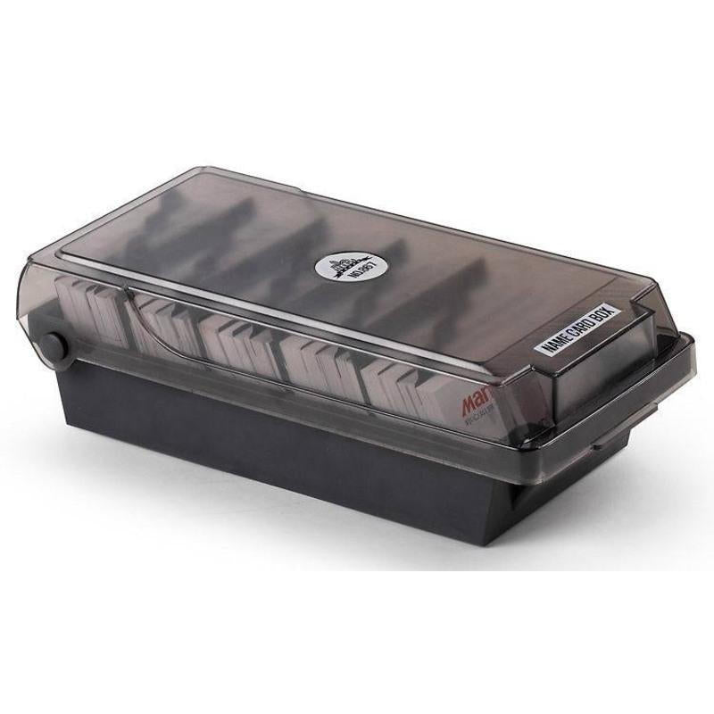 Large Capacity Business Card Storage Box with 24x12x7.5cm Plastic Organizer