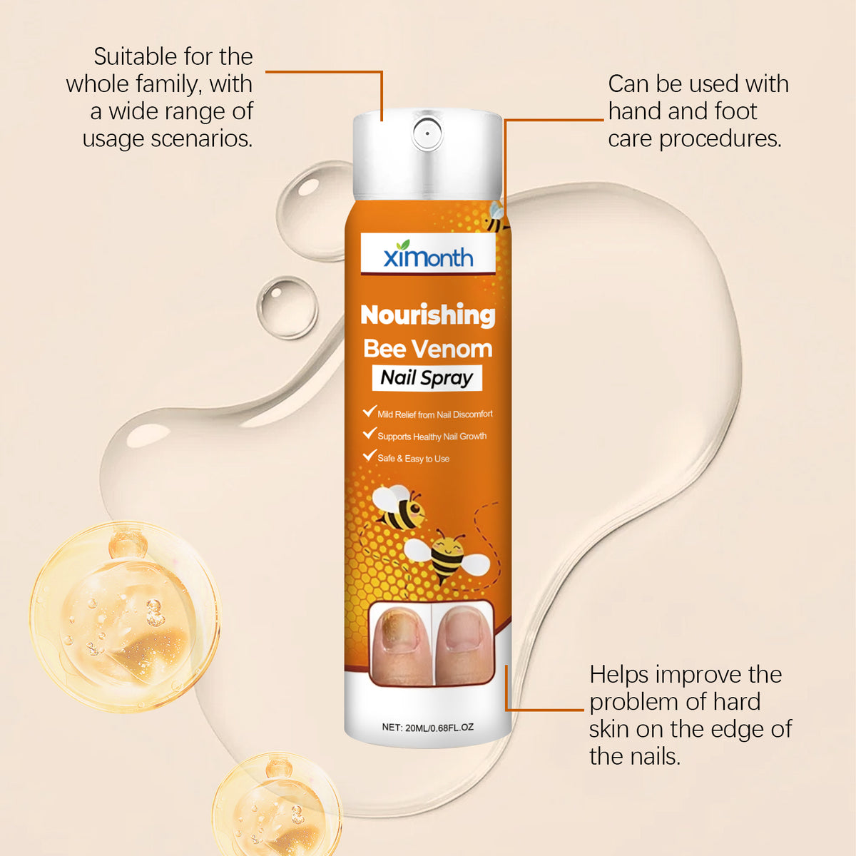 Nail Nourishing Spray 20ml - Strengthens & Repairs Nails