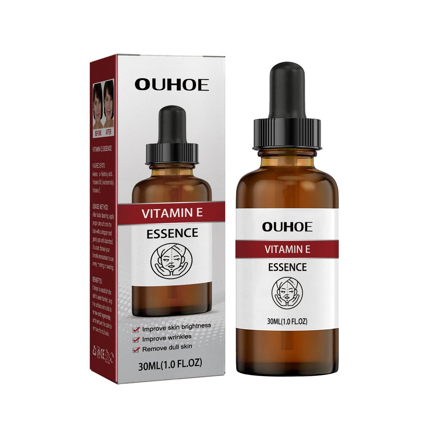 Vitamin E Facial Serum - Hydrating Anti-Aging Skin Care Essence (30ml)