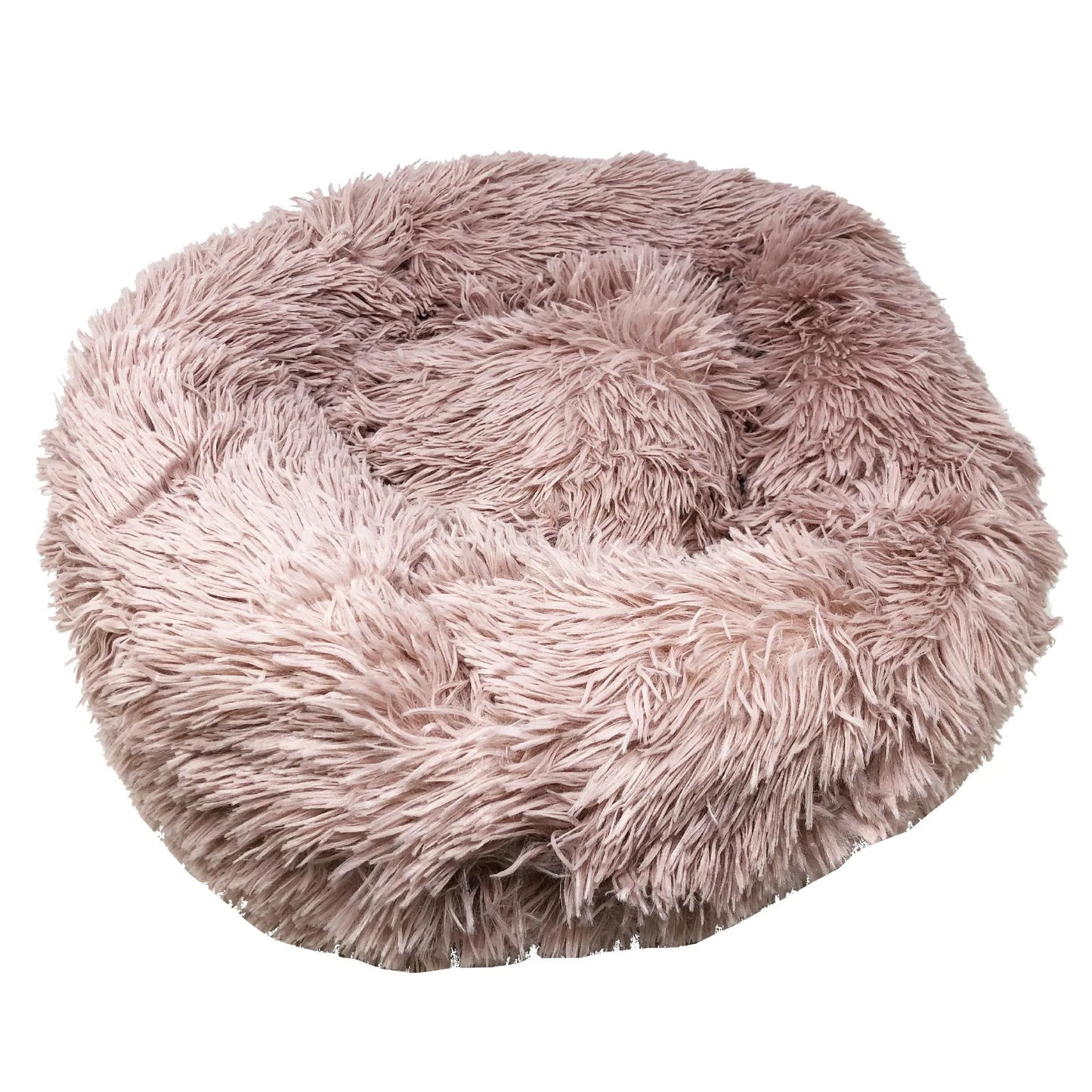 Premium Plush Round Dog Bed - Soft Cozy Pet Bed with Raised Edge