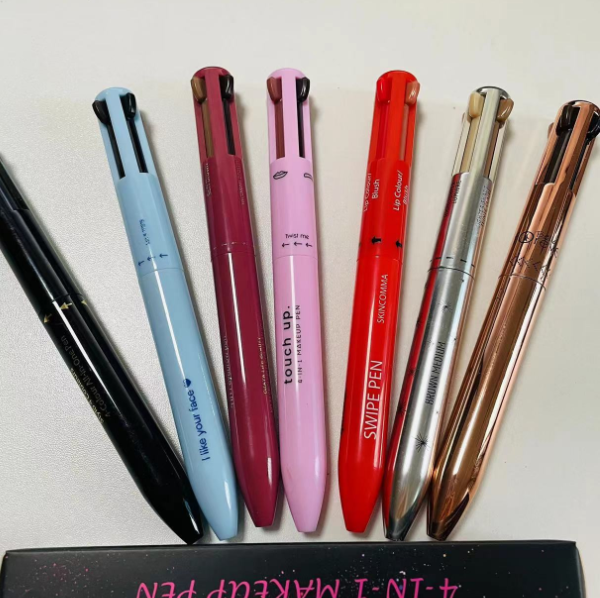 Four-in-One Eyebrow Pencil Lip Gloss Eyeliner Makeup Pencil - Refill Pink