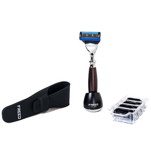 Monarch 4-Piece 5-Blade Razor Shaving Set Men's Safety Razor Grooming Gift Set with Alloy material handle Shaving for Gentleman,men gift set