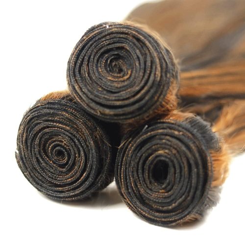 P1B30 Bundles Highlight Straight Bundle 8A Grade Peruvian Virgin Hair Same Length 3 Bundles 18 18 18 Inch Double Weft Human Hair Extensions