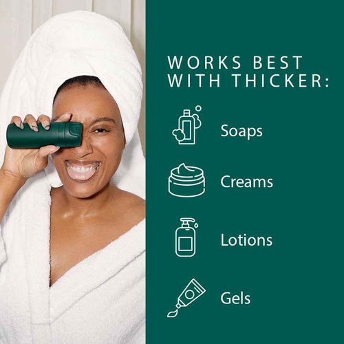 RIES Essential Refillable Toiletry Travel Bottles – Set of 5 (3.4oz & 1.7oz) Airless Pump Containers for Shampoo, Conditioner, Body, Face – Leak-Proof, TSA-Approved, Dishwasher Safe- Escapade Green