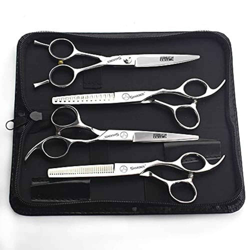 Barber hair scissors, Axemoore professional haircut Cutting Scissors/Shears set- 6", made of Japanese stainless steel, especially (6in-4pc-B)