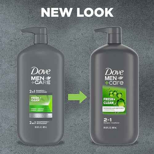 Dove Men+Care 2 in 1 Shampoo and Conditioner Fresh & Clean for Clean Hair Shampoo and Conditioner for Stronger, Healthy Hair Everyday 31 oz