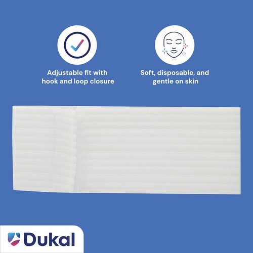 Dukal Reflections Stretch Headband, Beauty Spa Headbands, 200/Bag, 1 pack