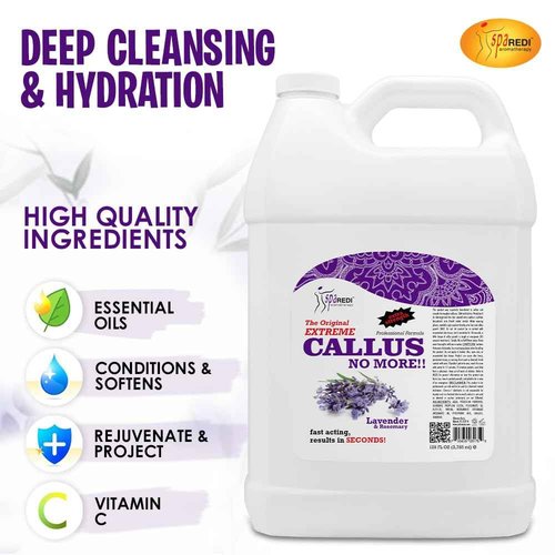 SPA REDI Callus Remover - Removes Toughest Calluses in Seconds and Smooths Dry Cracked Heels, Softens and Smooths Feet, Lavender & Rosemary - 128 Oz
