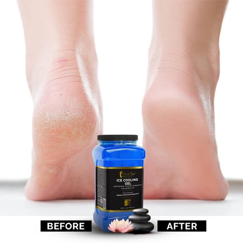 Foot SPA - Massage Cooling Gel for Pedicure Treatment with Menthol, Camphor, Peppermint and Eucalyptus Oil, Professional Strength Foot and Leg Ice Cooling Gel Therapy