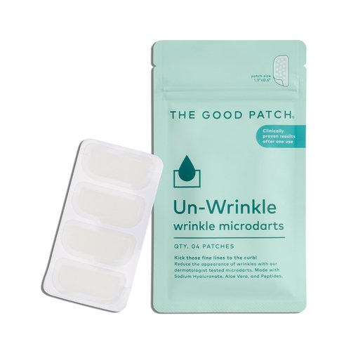 The Good Patch Un-Wrinkle Microdart Anti Wrinkle Patches for Crow’s Feet and Between Eyes, Made with Sodium Hyaluronate, Aloe Vera, Peptides, Clinically Proven (16 Total Microdart Patches)