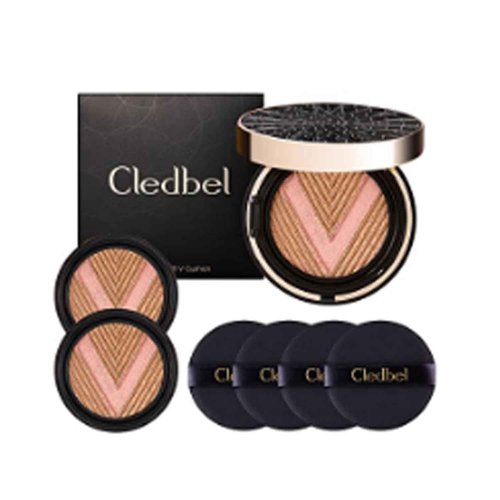 Cledbel Miracle Power Super Cover Cushion SPF50+/PA+++ 13g+Refill 2ct + Puff 4ct (No 21)