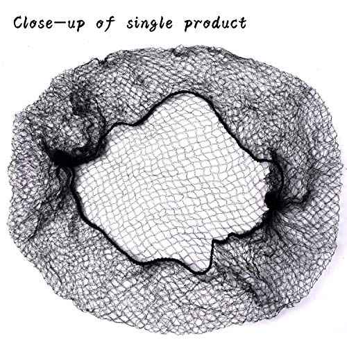 Smilco Hair Net 100 Pcs, 22 Inches Hair Nets Elasticity Invisible Elastic Mesh for Food Service, Ballet Bun, Sleeping, Women and Wig (100, Black)