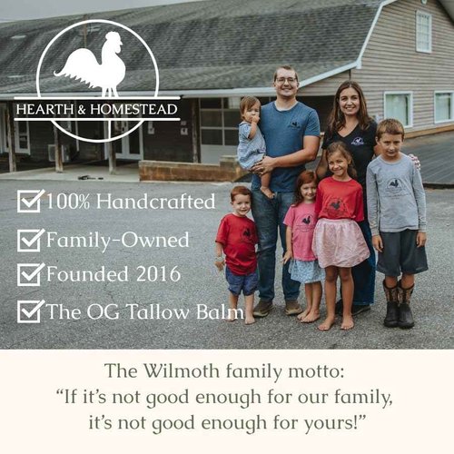 Hearth and Homestead: Handmade Wild Bloom Bio-Active Tallow Face Balm/Cream with Blue Tansy - Hydrate, Nourish, and Protect Skin - .7 oz