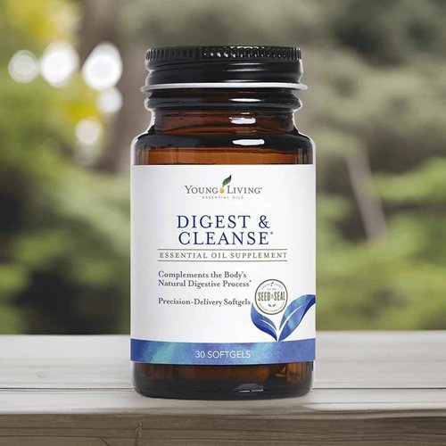 Young Living Digest & Cleanse - Premium Herbal Digestive Support Capsules - Aromatherapy for Optimal Digestion - Natural Essential Oil Supplements - 30 Softgels