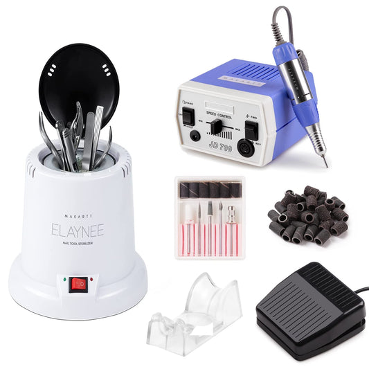 Makartt Nail Tool Sterilizer Bundle with Nail Drill Electric Nail File JD700 Nail Drills