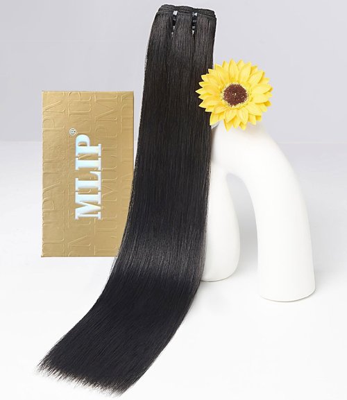 mlip Raw Indian Hair Bundle Straight, Enhanced Quality Bundle, 18A Virgin Hair 12 inches, No Tangle Shedding, Triple the Lifespan, Keep Texture Silky Soft After Multiple Washes, Natural Color